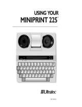 Ultratec Miniprint 225 User manual
