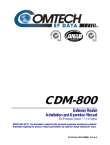 Comtech EF Data CDM-800 Operating instructions