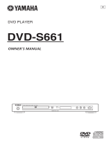 Yamaha DVD-S661 Owner's manual