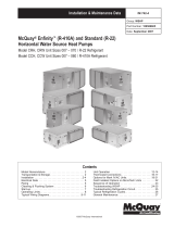 McQuay Enfinity CRW series Installation & Maintenance Data