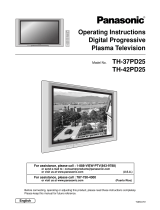 Panasonic Viera TH-42PD25 Operating Instructions Manual