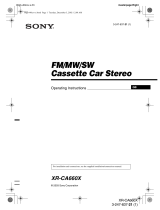 Sony XR-CA660X Operating instructions