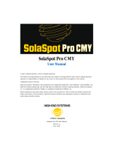 High End Systems SolaSpot Pro CMY User manual