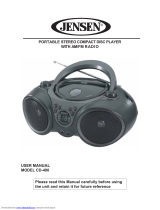 Jensen CD-490 Portable Stereo Compact Disc Player User manual
