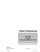 Tektronix PG 508 User manual