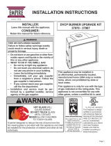 American Hearth Tahoe Premium Clean-Face Traditional Burner Upgrade Kit (DVCP_BP) Owner's manual