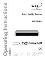 GSS DRS 550 HDMI Operating Instructions Manual