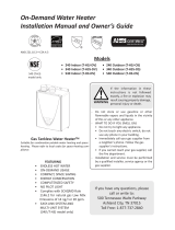 Takagi T-H3S-OS Installation Manual And Owner's Manual