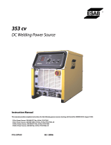 ESAB 353 cv DC Welding Power Source User manual