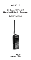 Whistler Group Whistler WS1010 Analog Handheld Radio Scanner Owner's manual