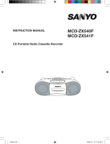 Sanyo MCD-ZX541F User manual