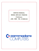 Commodore MPS 801 User manual