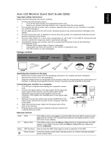 Acer B193 Quick start guide