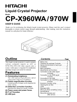 Hitachi CP-X970W User manual