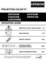 Hitachi 43FDX20B Operating instructions