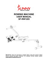 Sunny SF-RW1205 Rowing Machine User manual