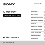 Sony ICD-PX312 Operating instructions