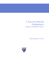 F-SECURE INTERNET GATEKEEPER WINDOWS 2000-2003 SERVER 6.61 - Administrator's Manual
