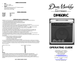 Dean DM60RC Operating instructions