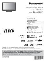 Panasonic TXL32X10Y Quick start guide