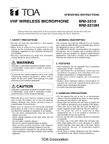 TOA WM-3310 User manual