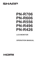 Sharp PN-R606 Owner's manual