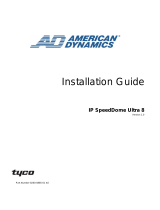 American Dynamics IP speedDome Ultra 8 Installation guide