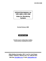 Miller JETLINE VMS-1600-1300 VIDEO MONITOR Owner's manual