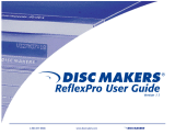 Disc Makers ReflexPro7 User manual
