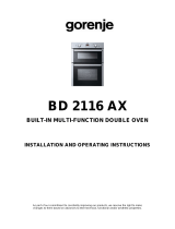Gorenje BD2116AX Owner's manual