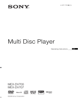 Sony MEX-DV700 Operating instructions