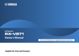 Yamaha RX-V871 User manual
