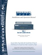 Broadcast Tools DSD-2 Operating instructions