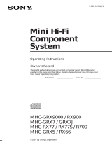 Sony MHC-GRX9000 Operating instructions