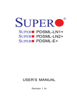 Supermicro PDSML-E+ User manual