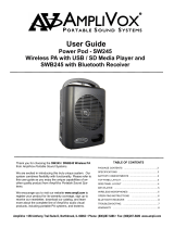 AmpliVox Power Pod SW245 User manual