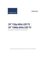 Insignia 39″ 720p 60Hz / 50″ 1080p 60Hz LED TV User manual