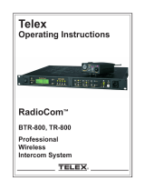 Telex RadioCom BTR-800 Operating Instructions Manual