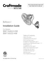 Craftmade BW116AG3 Installation guide