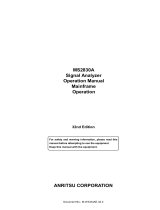 Anritsu MS2830A Operating instructions