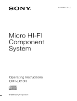 Sony CMT-LX10R Operating instructions