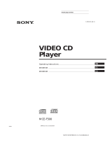 Sony MCE-F500 Operating instructions