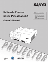 Sanyo PLC-WL2500A User manual