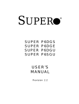 Supermicro SUPER P6DGS User manual