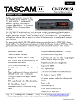 Tascam CD-RW901SL User manual