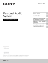 Sony SRS-X77 Operating instructions