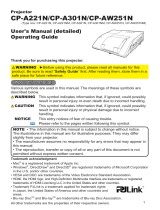 Hitachi CP-A301N User manual