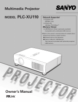 Sanyo PLC-XU111 User manual