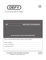 Defy Double Door D230 Eco M Fridge / Freezer DAD 241 Owner's manual