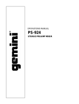 Gemini PS-924 User manual